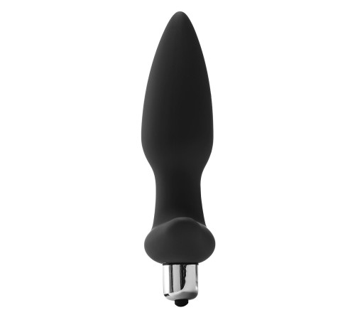 Черная анальная вибропробка FantASStic Vibrating Plug - 14 см.