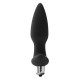 Черная анальная вибропробка FantASStic Vibrating Plug - 14 см.