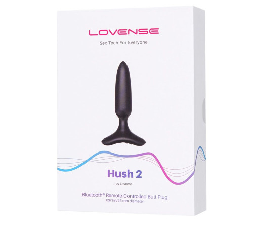 Черная анальная вибропробка HUSH 2 Size S - 12,1 см.