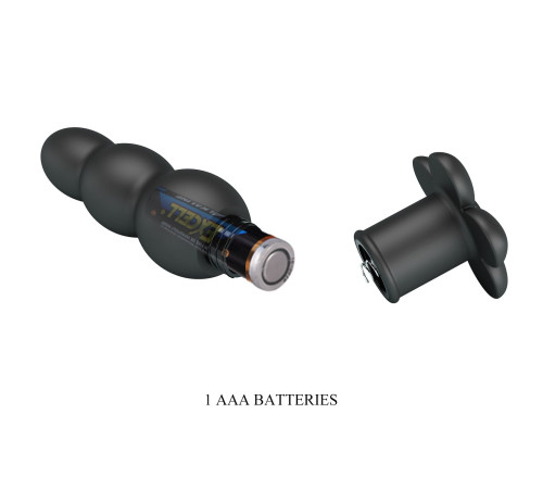 Черный анальный вибростимулятор Jadier - 11 см.