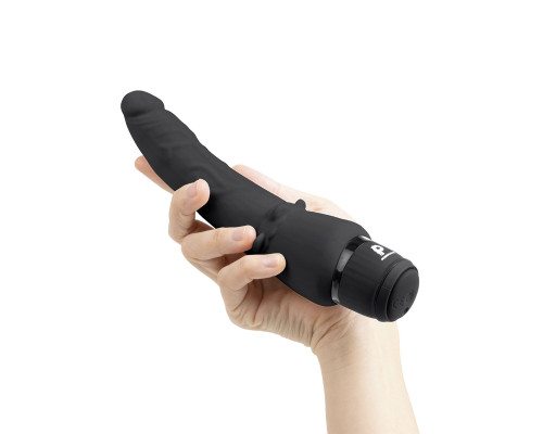 Заказать Черный анальный вибратор 7  Slim Anal Realistic Vibrator - 20 см.