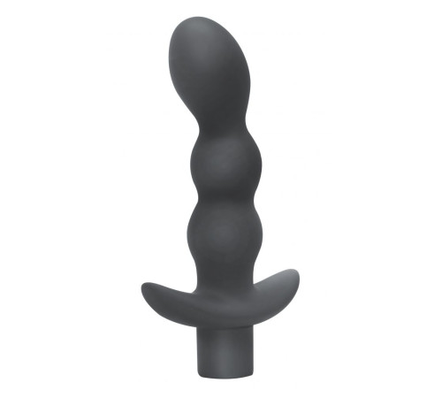Серый анальный вибромассажёр Naughty - 14,5 см.