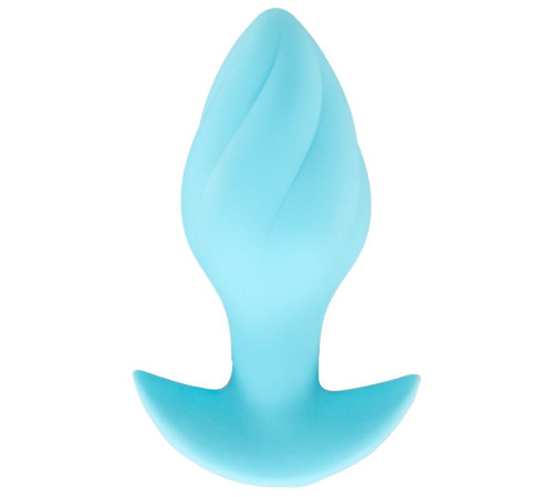 Голубая анальная пробка с вибрацией Cuties Vibrating Mini Butt Plug - 8 см.