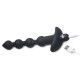 Заказать Черные анальные бусы с вибрацией и пультом ДУ 28X Remote Control Vibrating Silicone Anal Beads - 19 см.