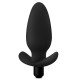 Заказать Черная анальная вибропробка Silicone Saddle Plug - 12,1 см.