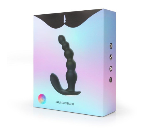 Черная анальная виброёлочка Anal Bead Vibrator с пультом ДУ