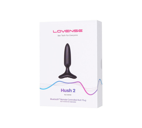 Черная анальная втулка Hush 2 (XS) - 12,1 см.