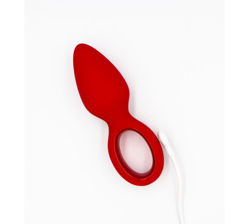 Красная анальная вибропробка Ida - 11,5 см.