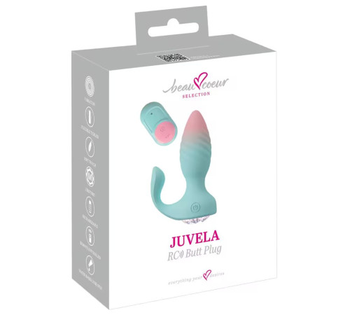 Анальная пробка JUVELA RC Butt Plug с пультом ДУ - 11,5 см.