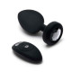 Заказать Черная вибропробка Vibrating Jewel Plug XXL - 12 см.