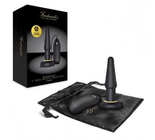 Черный анальный плаг с выносным пультом