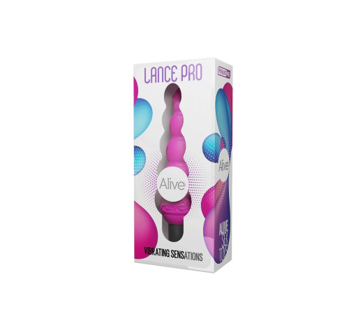 Розовая анальная ёлочка с вибропулей Lance Pro - 13,8 см.
