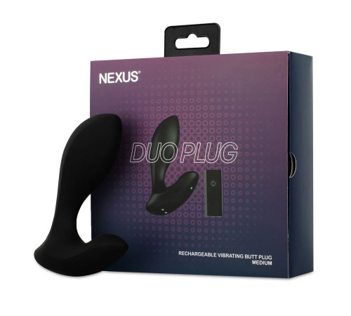 Черная анальная вибровтулка Nexus Duo Plug Medium