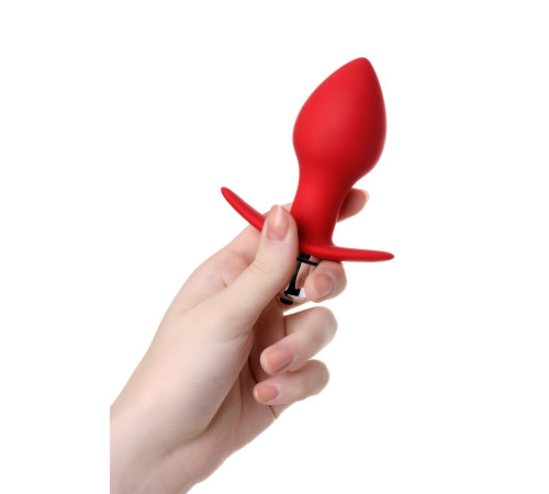 Красная анальная вибровтулка Glam - 9,7 см.