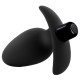 Заказать Черная анальная вибропробка Silicone Saddle Plug - 12,1 см.