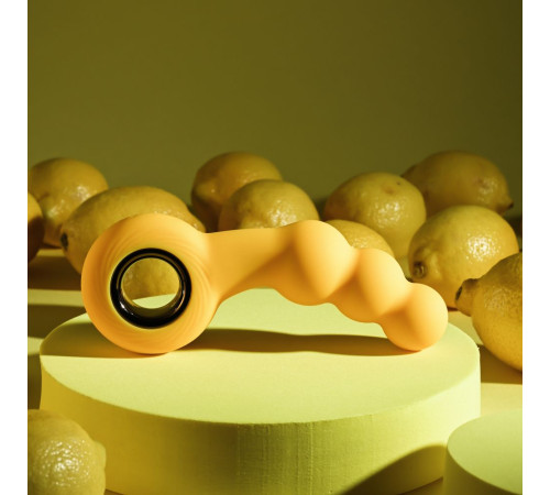 Желтая анальная вибропробка Bumble - 14,9 см.