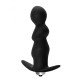 Заказать Чёрная фигурная анальная вибропробка Spiral Anal Plug - 12 см.