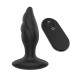 Заказать Черная анальная вибропробка Angelina Remote Rotating Plug - 14 см.