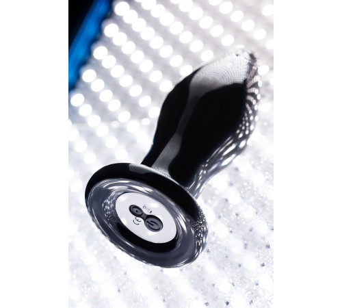 Черная стеклянная вибровтулка - 10,5 см.