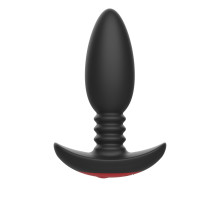 Черная анальная вибропробка Anal Vibrator с пультом ДУ - 13,5 см.