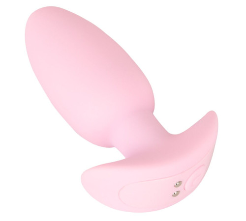 Розовая анальная пробка с вибрацией Cuties Vibrating Mini Butt Plug - 8 см.