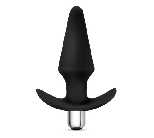 Чёрная  анальная вибропробка Luxe Discover - 12,7 см.