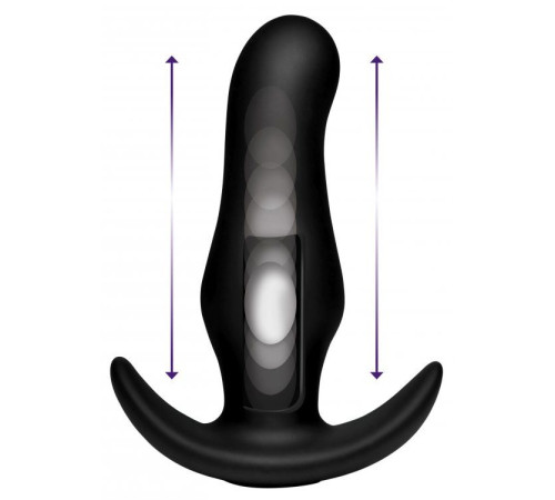 Черная анальная вибропробка Kinetic Thumping 7X Prostate Anal Plug - 13,3 см. Черная анальная вибропробка Kinetic Thumping 7X Prostate Anal Plug - 13,3 см.