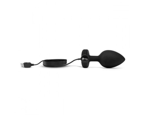 Заказать Черная вибропробка Vibrating Jewel Plug XXL - 12 см.