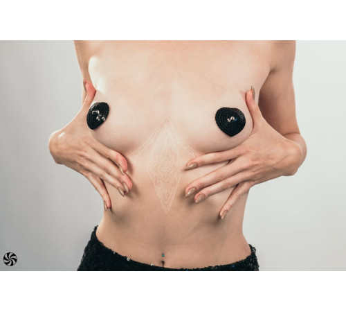 Черные пэстисы-сердечки Rand