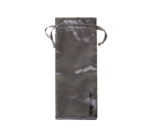 Черный безремневой страпон Silicone Bendable Strap-On - size S