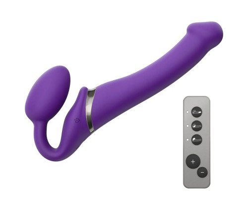 Заказать Фиолетовый безремневой вибрострапон Silicone Bendable Strap-On - size M Заказать Фиолетовый безремневой вибрострапон Silicone Bendable Strap-On - size M