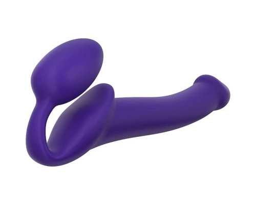 Заказать Фиолетовый безремневой страпон Silicone Bendable Strap-On - size S Заказать Фиолетовый безремневой страпон Silicone Bendable Strap-On - size S