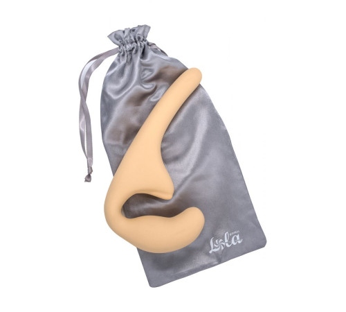 Бежевый безремневой страпон Seduction - 20,5 см.