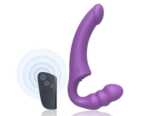 Заказать Фиолетовый безремневой страпон Straples Strap-On Dildo