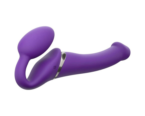 Заказать Фиолетовый безремневой вибрострапон Silicone Bendable Strap-On - size M Заказать Фиолетовый безремневой вибрострапон Silicone Bendable Strap-On - size M
