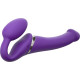 Заказать Фиолетовый безремневой вибрострапон Silicone Bendable Strap-On - size M