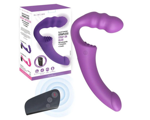 Заказать Фиолетовый безремневой страпон Straples Strap-On Dildo