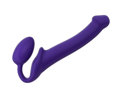 Заказать Фиолетовый безремневой страпон Silicone Bendable Strap-On - size M