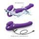 Заказать Фиолетовый безремневой вибрострапон Vibrating Bendable Strap-On - size L