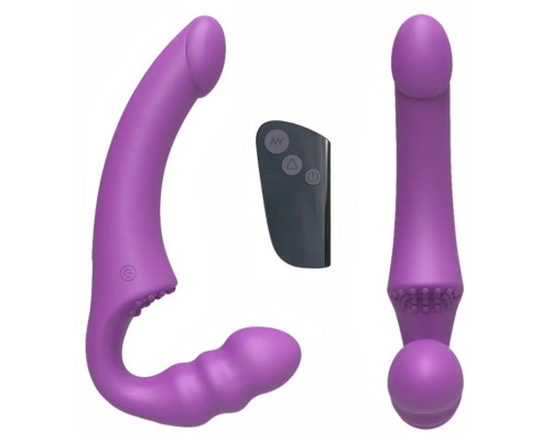 Заказать Фиолетовый безремневой страпон Straples Strap-On Dildo