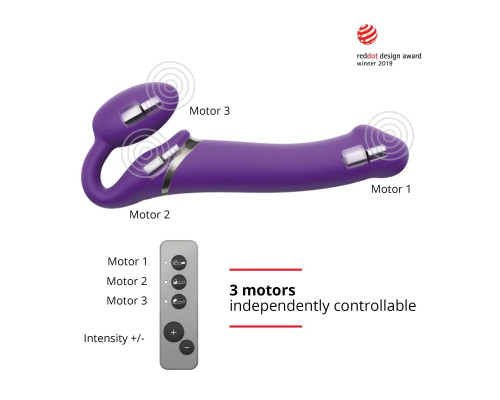Заказать Фиолетовый безремневой вибрострапон Silicone Bendable Strap-On - size M Заказать Фиолетовый безремневой вибрострапон Silicone Bendable Strap-On - size M