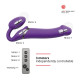 Заказать Фиолетовый безремневой вибрострапон Silicone Bendable Strap-On - size M