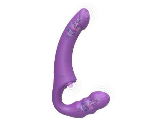 Заказать Фиолетовый безремневой страпон Straples Strap-On Dildo