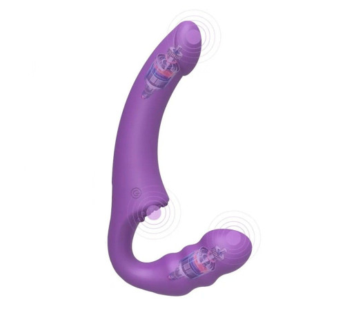 Фиолетовый безремневой страпон Straples Strap-On Dildo