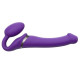 Заказать Фиолетовый безремневой вибрострапон Silicone Bendable Strap-On - size M