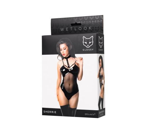 Боди Glossy Sherrie из wetlook-материала