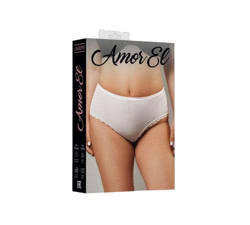 Высокие трусики из полупрозрачной сетки и кружева