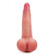 Телесный вибратор-реалистик на присоске - 30 см.