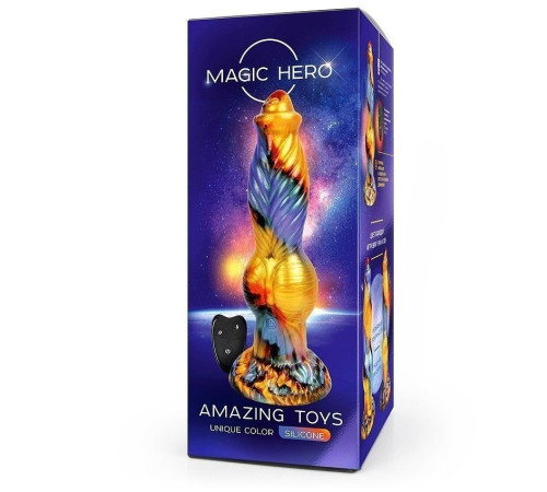 Разноцветный фантазийный вибромассажер - 26 см.