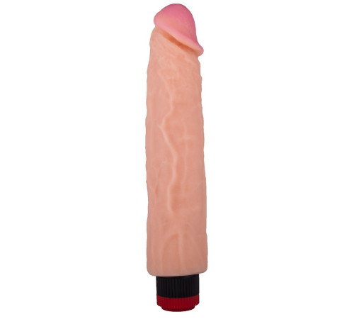 Вибратор-реалистик с розовой головкой - 26,2 см.